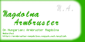 magdolna armbruster business card